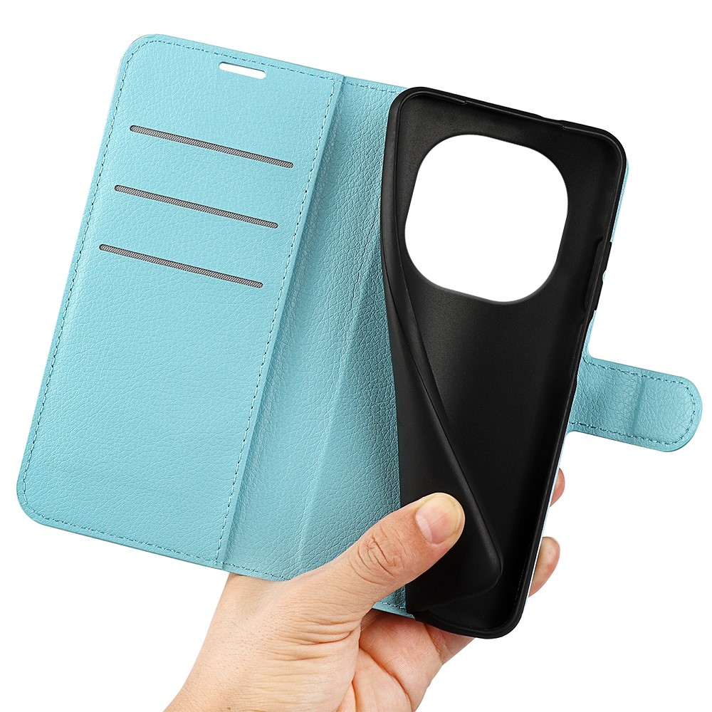 Litchi könyv tok Xiaomi Redmi Note 14 Pro 5G/Poco X7 5G - kék