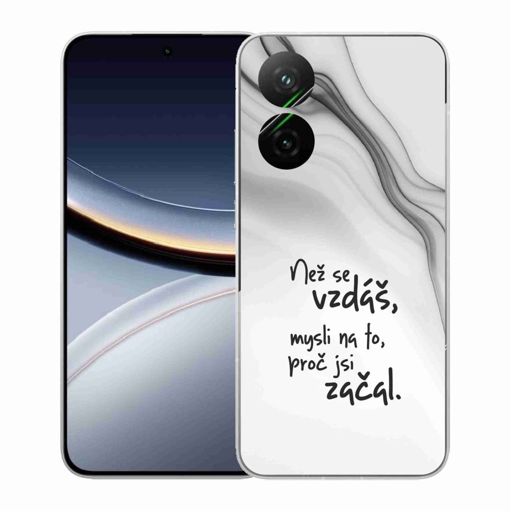 Gél borító mmCase a Xiaomi Poco F7 5G-hez - idézet 2 fehér háttér