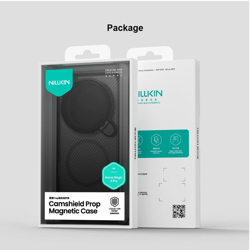 Nillkin CamShield Prop mágneses hátlap Honor Magic 8 Pro készülékhez, fekete