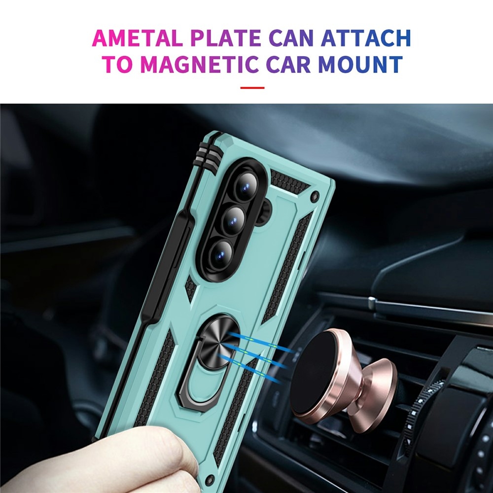 Gyűrűálló borítás Samsung Galaxy Z Fold7 5G készülékhez - kék-zöld