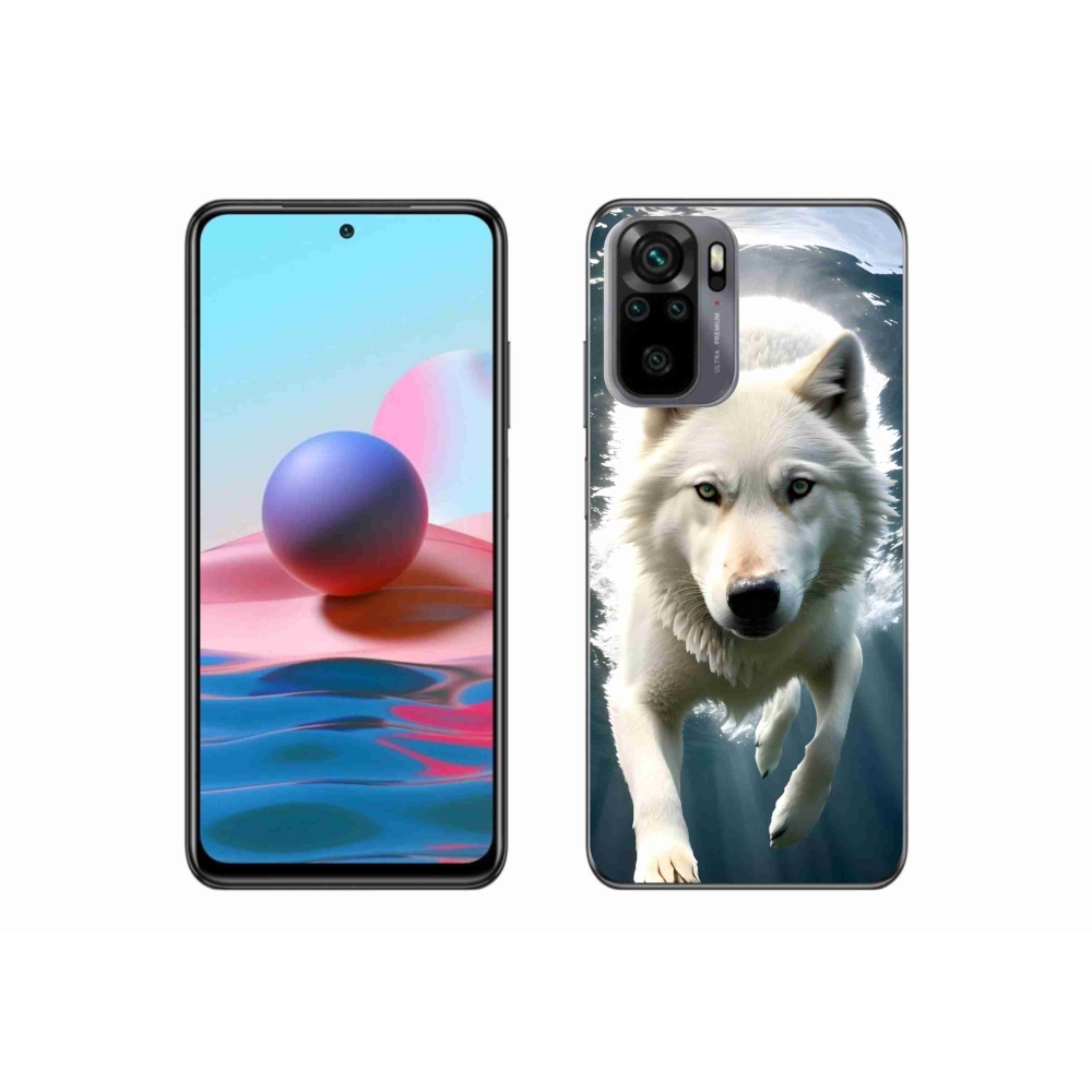 Zselés borítás mmCase a Xiaomi Poco M5s készülékhez - fehér farkas