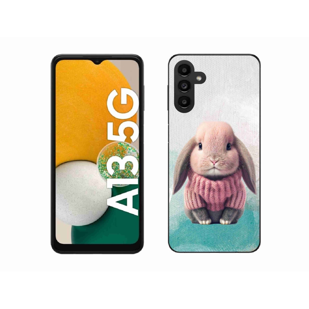 Zselés borítás mmCase Samsung Galaxy A13 5G - nyúl pulóverben