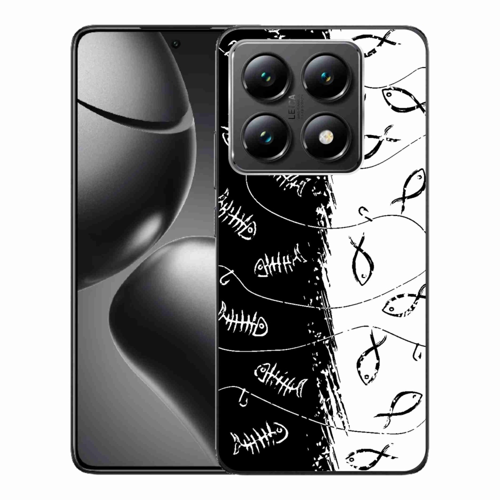 Gél borító mmCase a Xiaomi 14T számára - csontvázak és halak