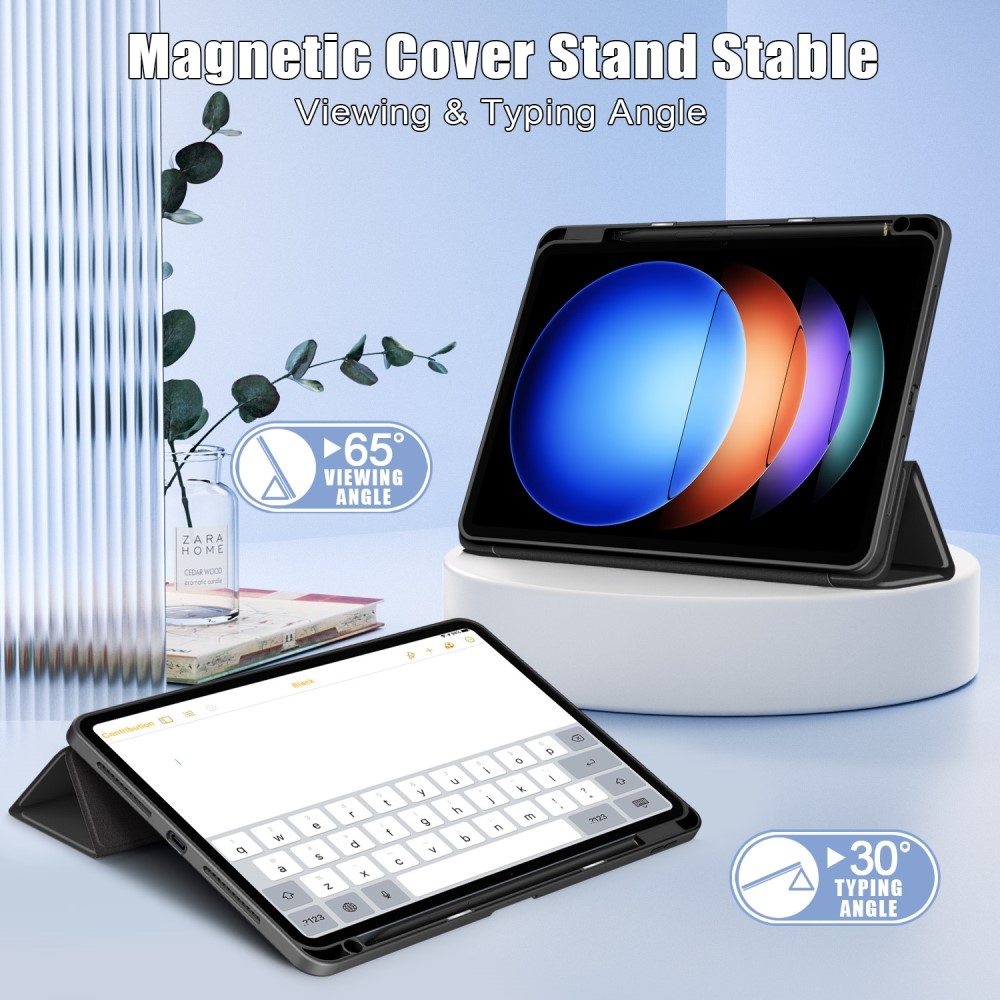 Ügyes záró tablet tok Xiaomi Pad 6S Pro - fekete