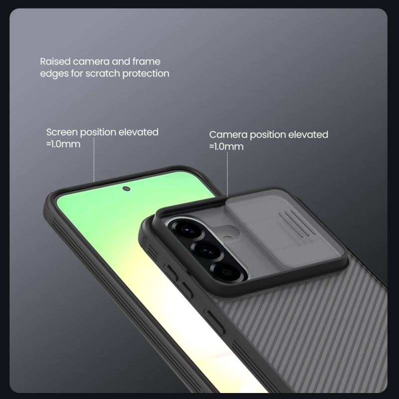 Nillkin CamShield PRO hátlap Samsung Galaxy A57 átlátszó fekete