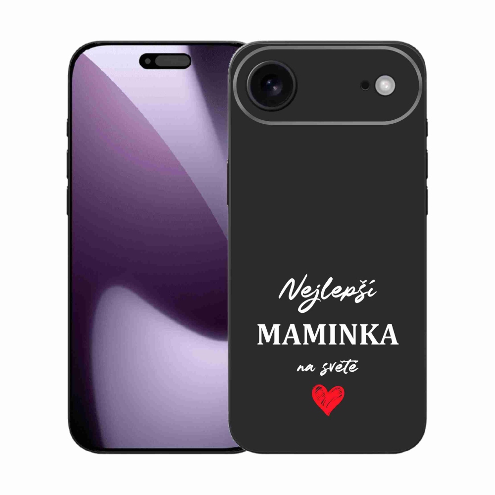 Gél borítás mmCase iPhone 17 Air készülékhez - Best Mom 1 Fekete háttér