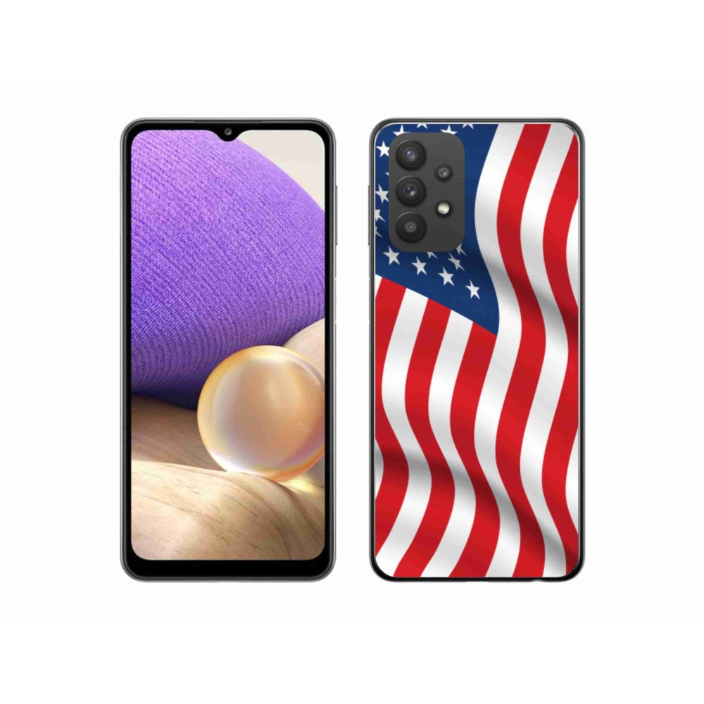 Gél védőhuzat mmCase Samsung Galaxy A32 5G - amerikai zászlóhoz