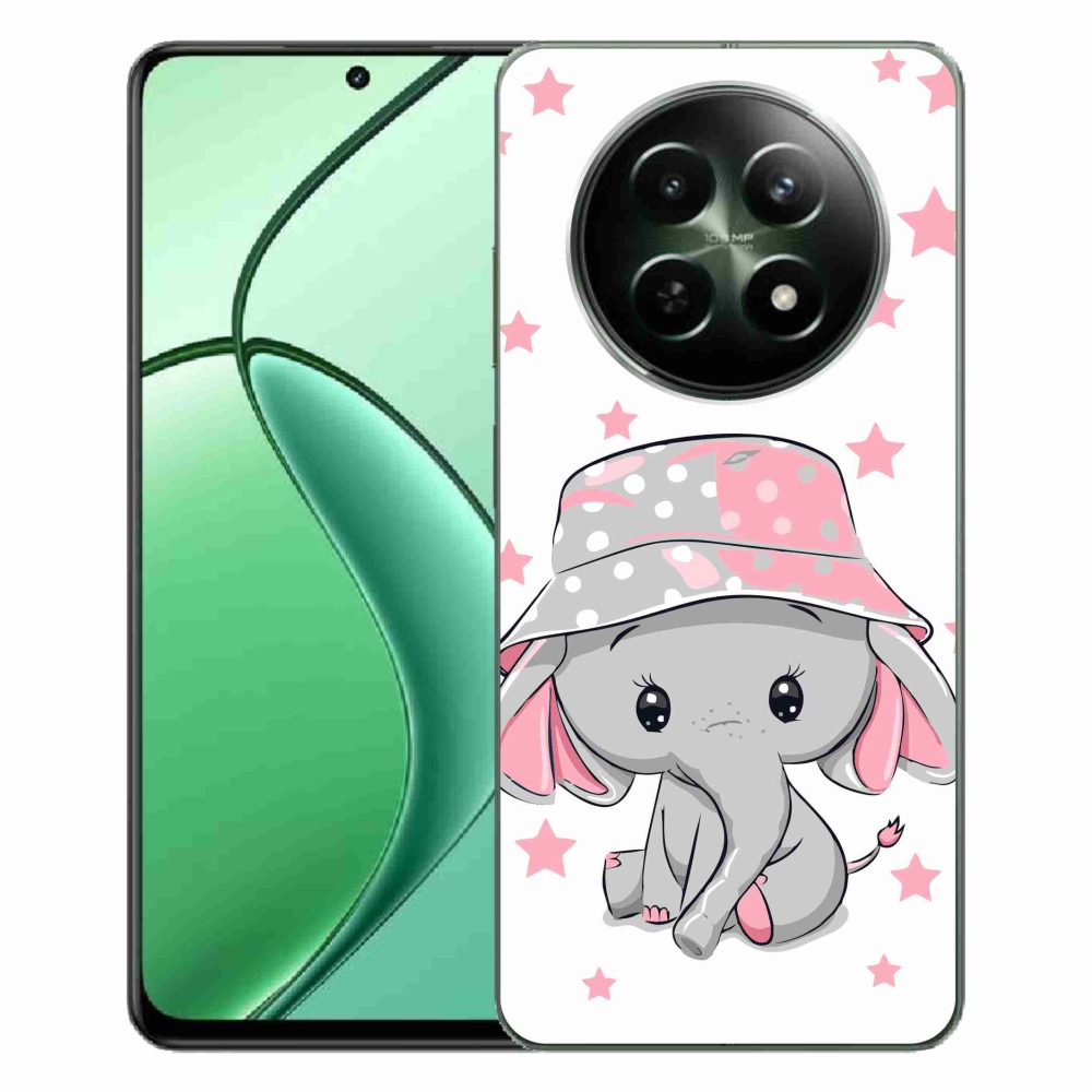 Zselés borítás mmCase a Realme 12 5G/12x 5G készülékhez - rózsaszín elefánt