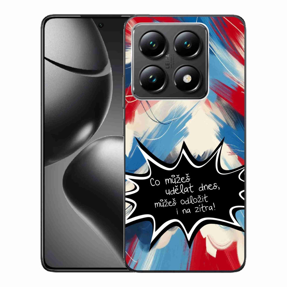 Gél borító mmCase a Xiaomi 14T-hez - vicces szöveg 9 fekete háttér