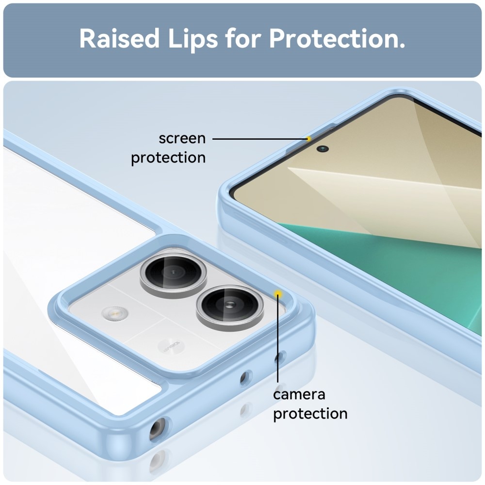 Gél tok fix hátlappal a Xiaomi Redmi Note 13 5G-re - kék