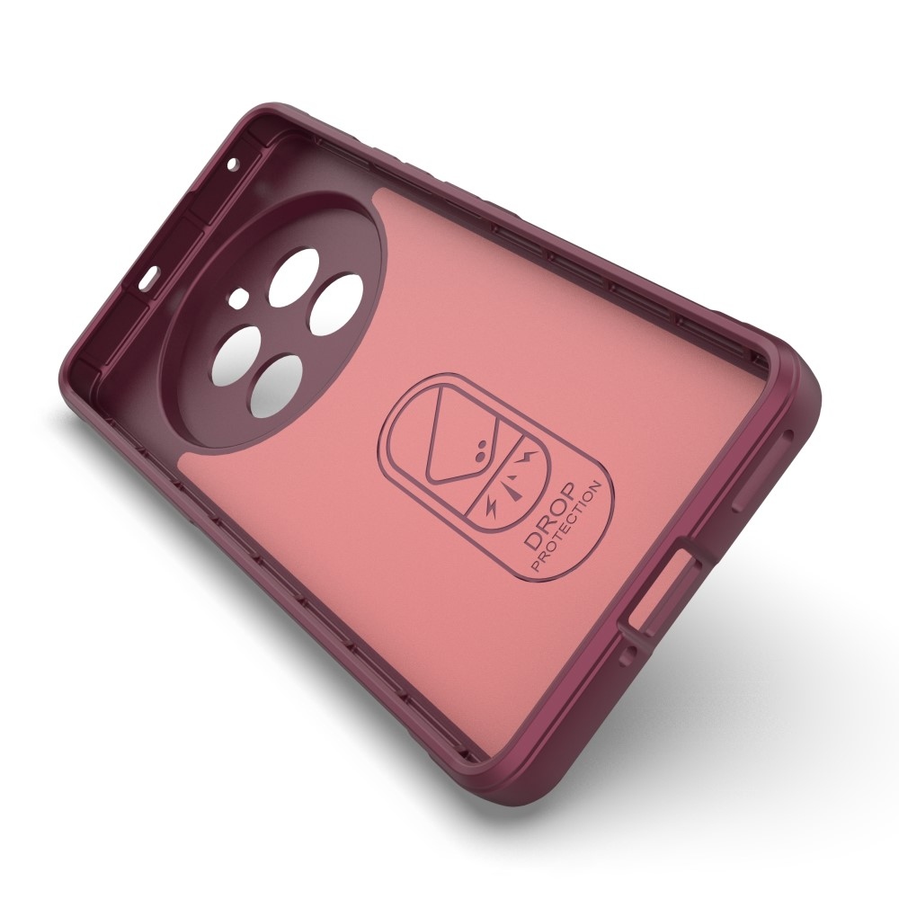 Rugg tartós zselés tok a Realme 12 Pro 5G/12 Pro+ 5G számára - bordó színű