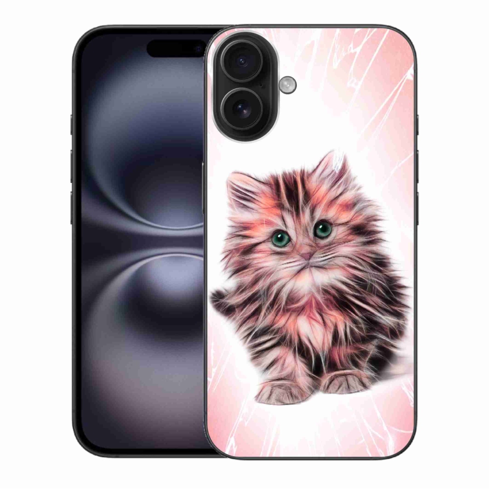 Gél borítás mmCase iPhone 16 Plus készülékhez - aranyos cica