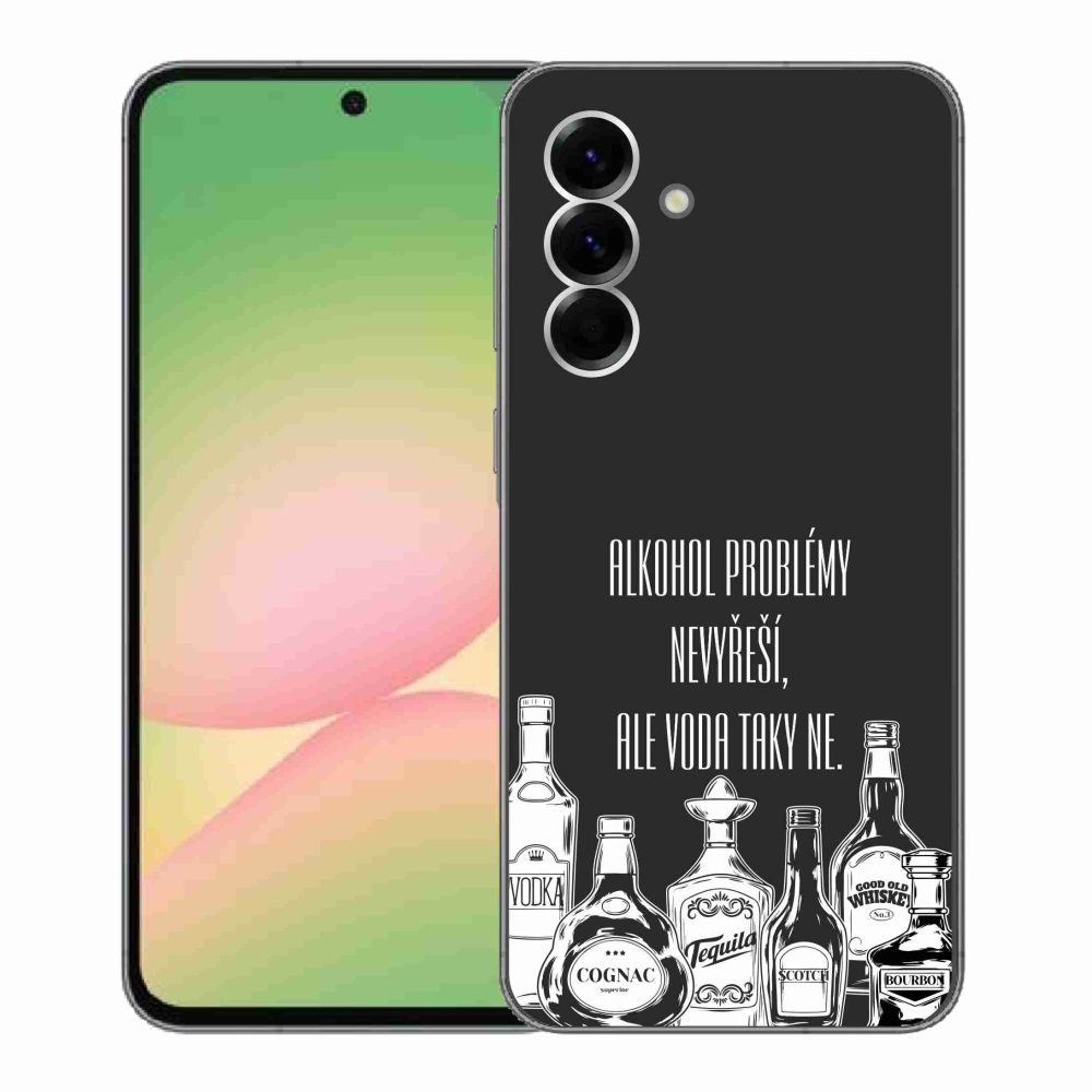 Gél borító mmCase Samsung Galaxy A56 5G - vicces szöveg fekete háttérrel