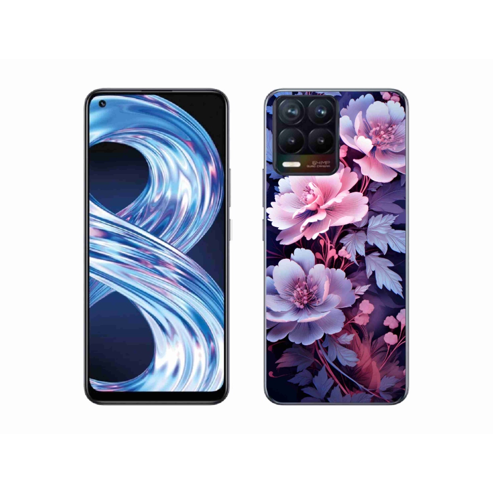 Gél borítás mmCase a Realme 8 4G-hez - virágok 11