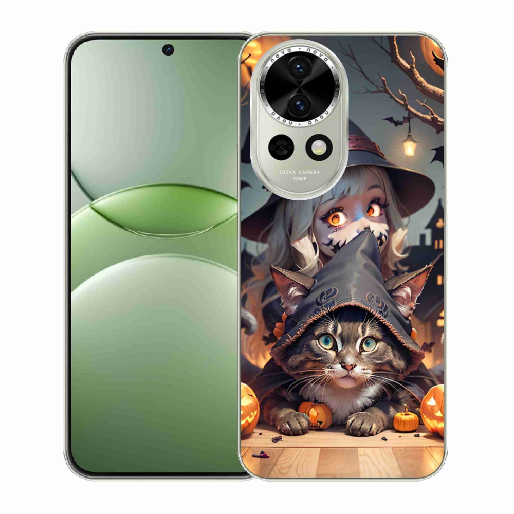Gél borítás mmCase a Huawei Nova 13 5G - boszorkány macskával
