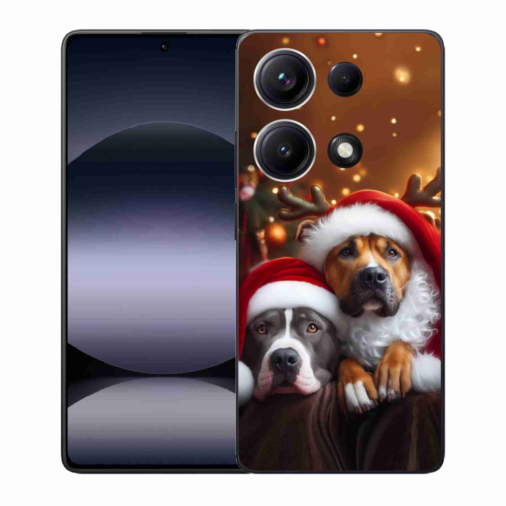 Gél borító mmCase a Xiaomi Redmi Note 14S-hez - Karácsonyi kutyák