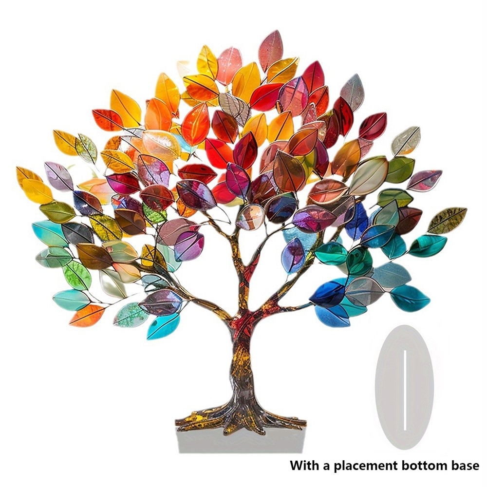 Designer asztaldísz az Élet fája átlátszó akrilból