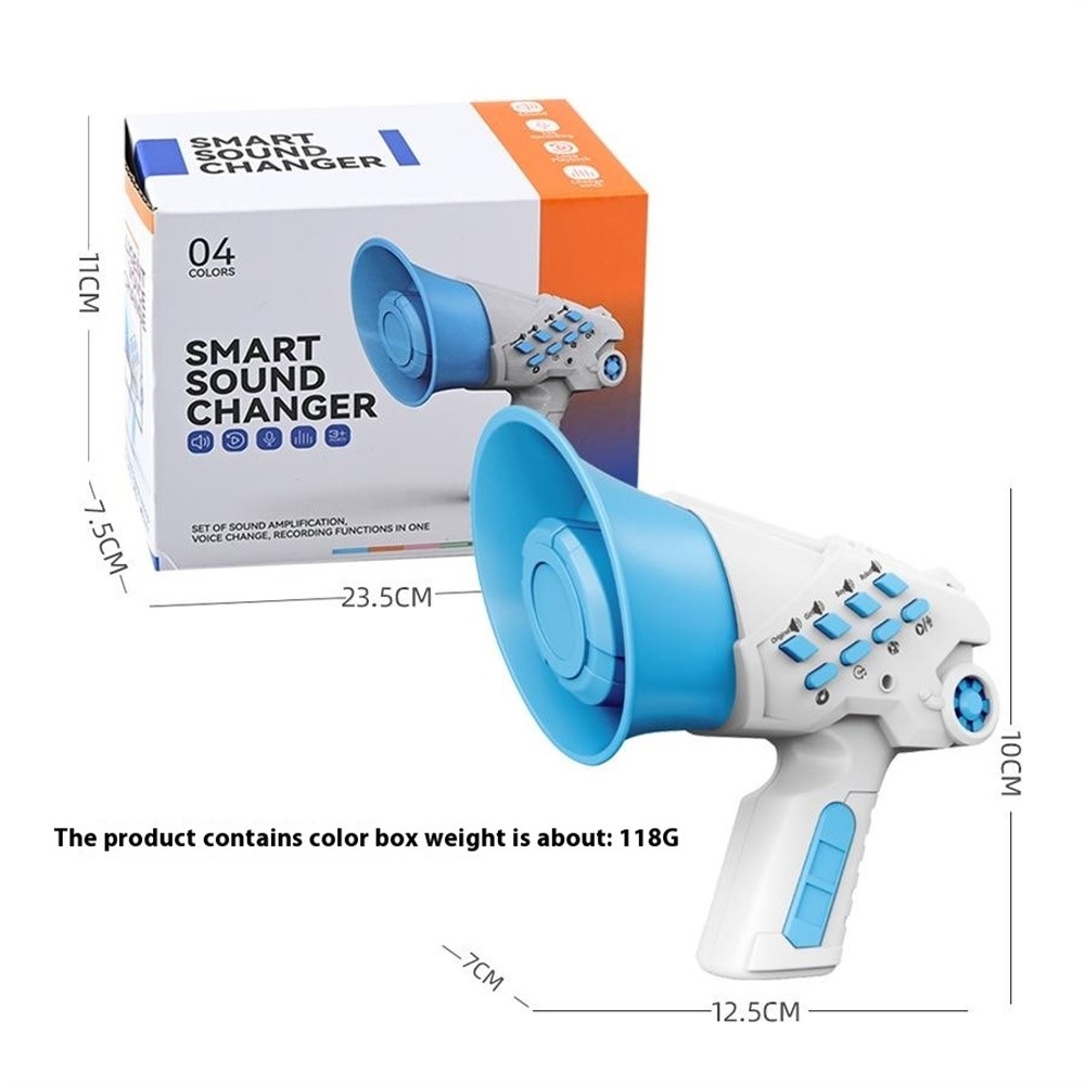 Szórakoztató hangváltó gyerekeknek felvétellel és effektekkel - kék