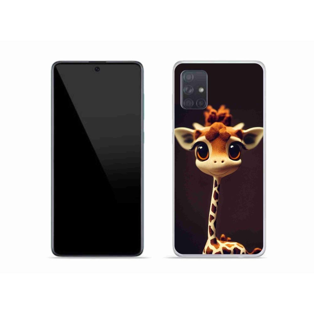 Zselés borítás mmCase Samsung Galaxy A51 - kis zsiráfhoz