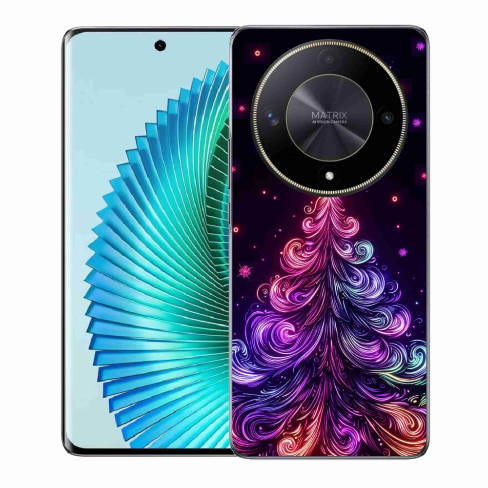Gél borítás mmCase a Honor Magic 6 Lite 5G számára - neon karácsonyfa 1