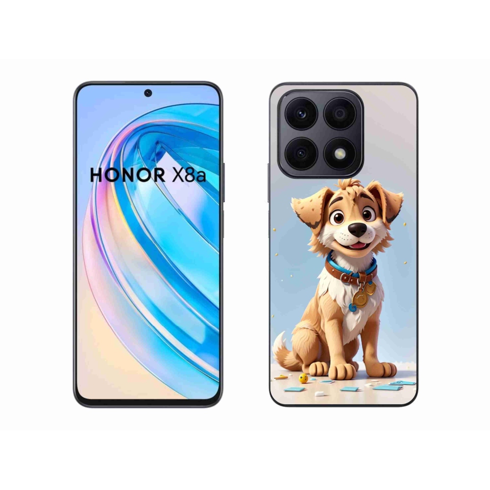 Zselés borítás mmCase a Honor X8a számára - rajzfilm kiskutya