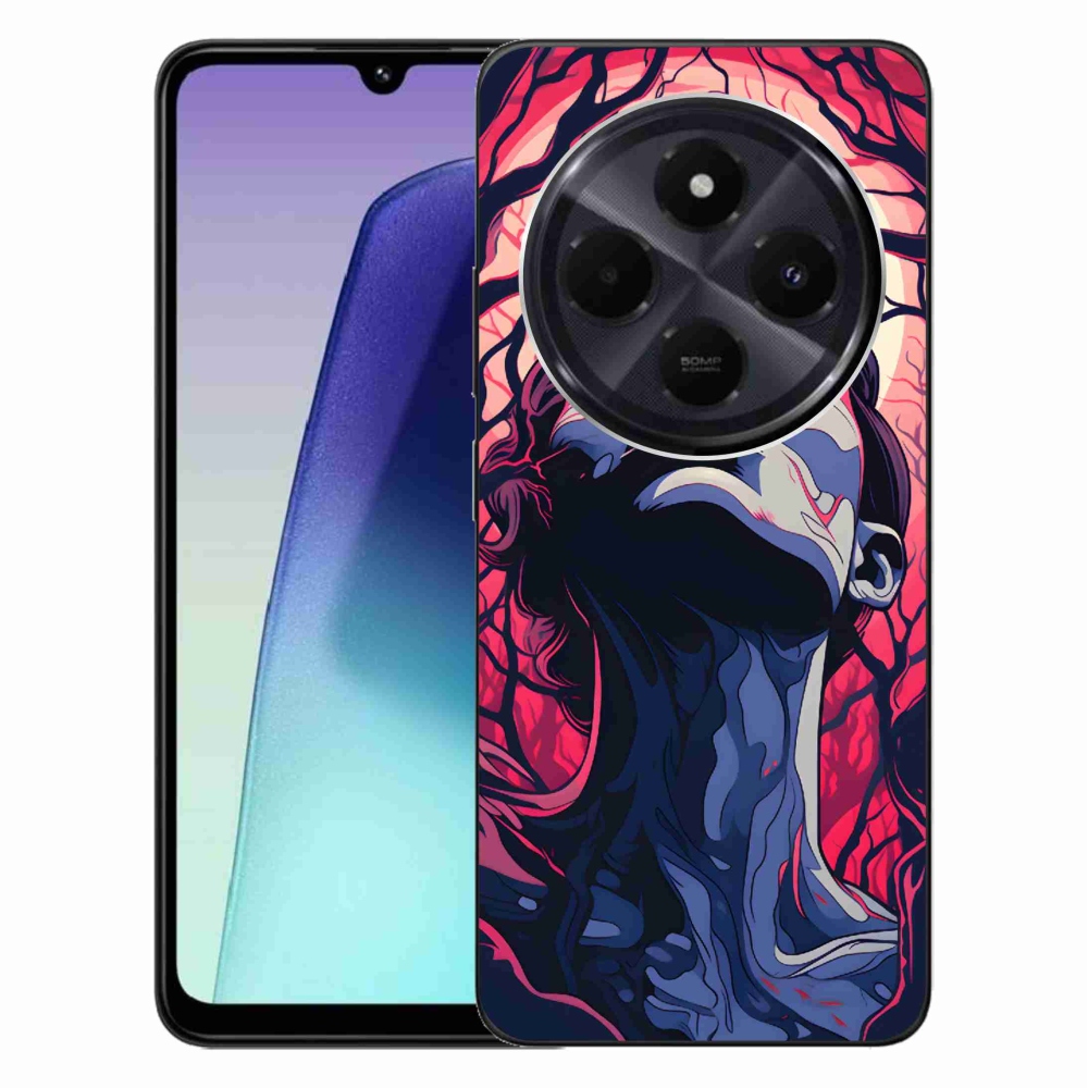 Gél borítás mmCase a Xiaomi Redmi 14C/Poco C75-hez - absztrakt arccal