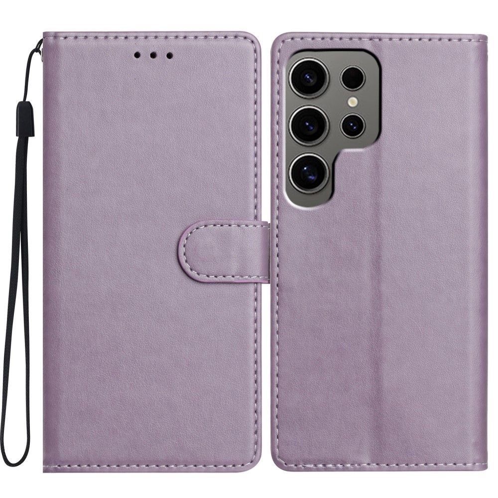 Vérrögök könyv tok Samsung Galaxy S25 Ultra készülékhez - lila