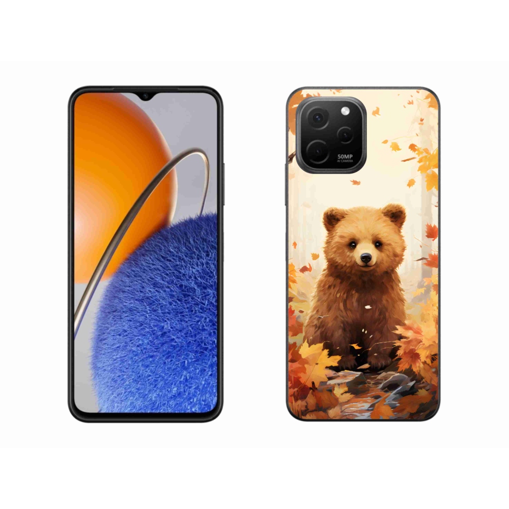 Gél borítás mmCase a Huawei Nova Y61 készülékhez - medve az erdőben