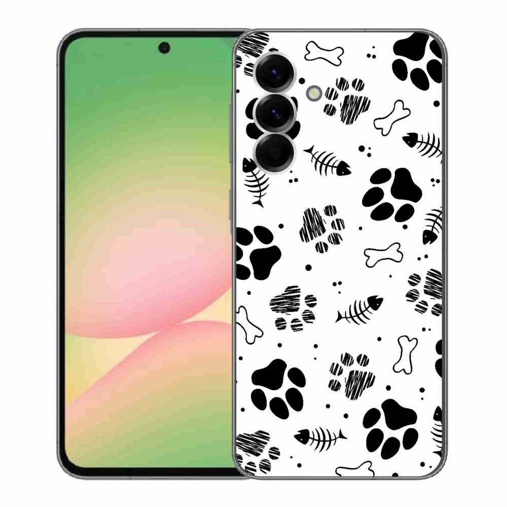 Zselés borítás mmCase Samsung Galaxy A56 5G - kutyamancsok 1