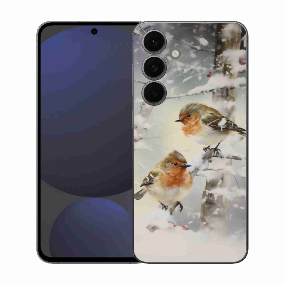 Zselés borítás mmCase Samsung Galaxy S25 FE - madarak télen