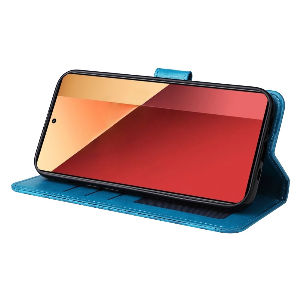 Napraforgó könyv tok Xiaomi Redmi Note 14S/Note 13 Pro 4G/Poco M6 Pro - kék