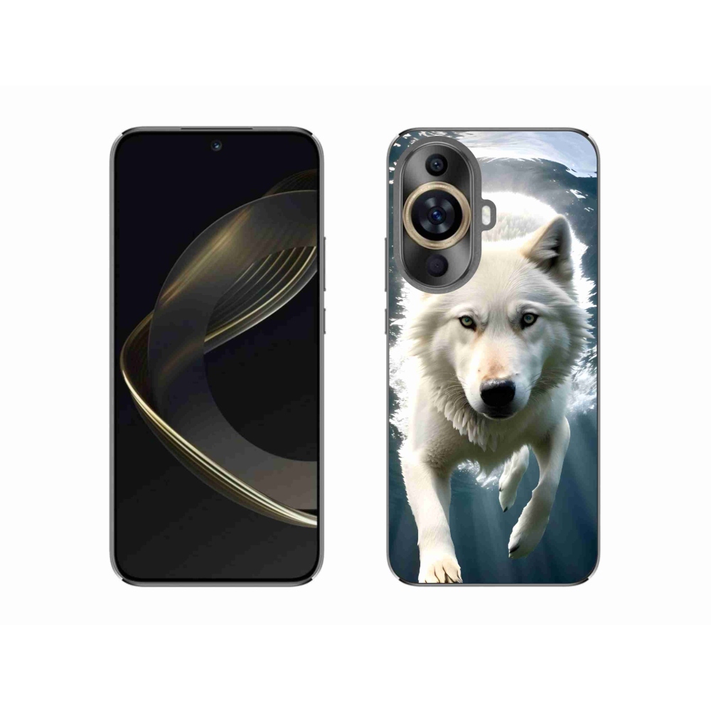 Gél borítás mmCase a Huawei Nova 11-hez - fehér farkas