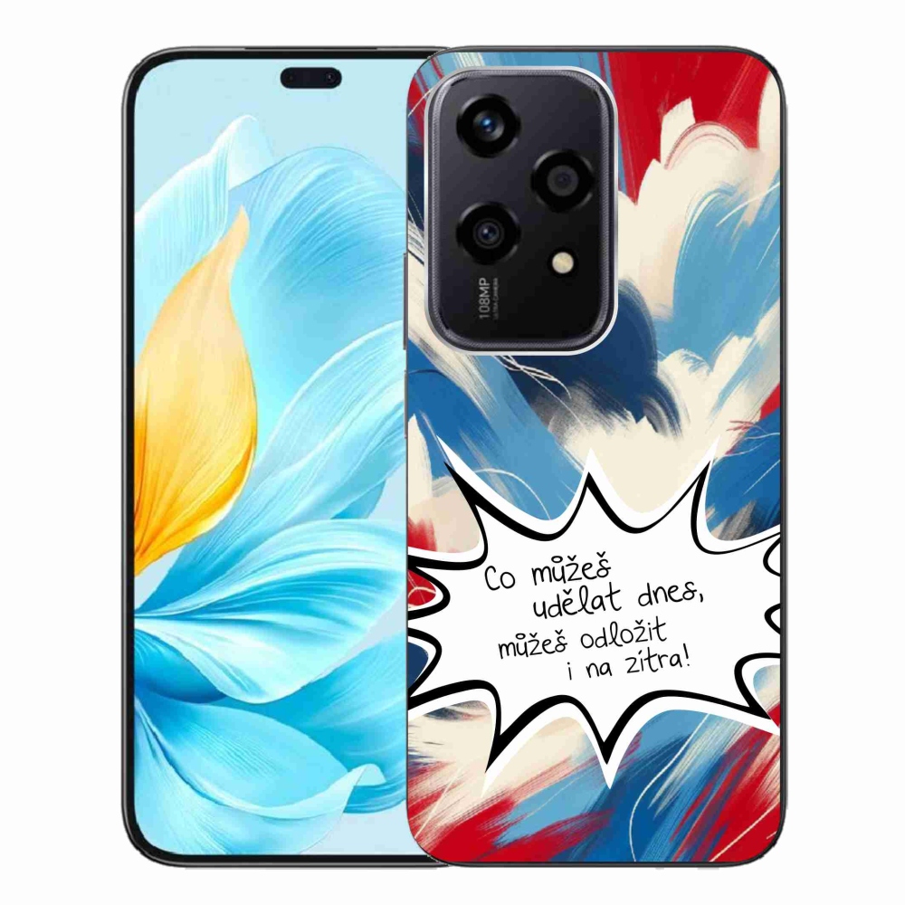 Gél borító mmCase a Honor 200 Lite 5G számára - vicces szöveg 9 fehér háttér