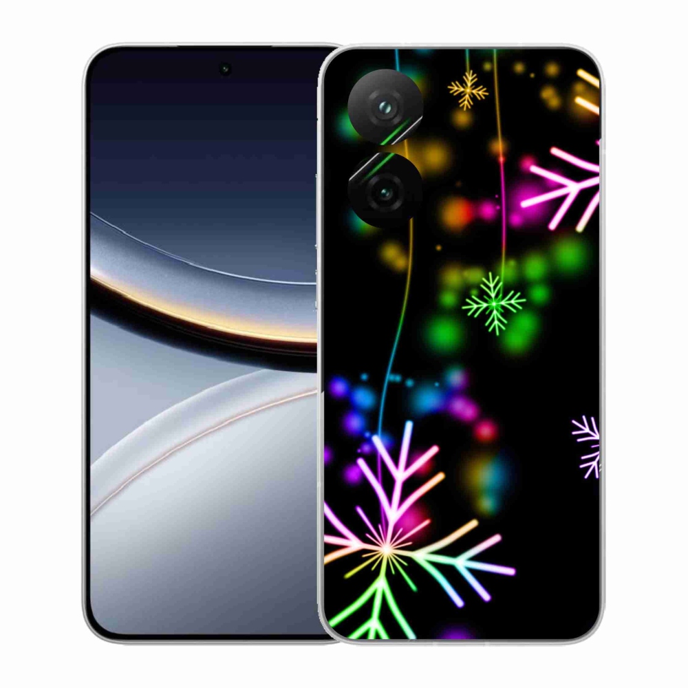 Zselés borítás mmCase a Xiaomi Poco F7 5G-hez - színes pelyhekkel