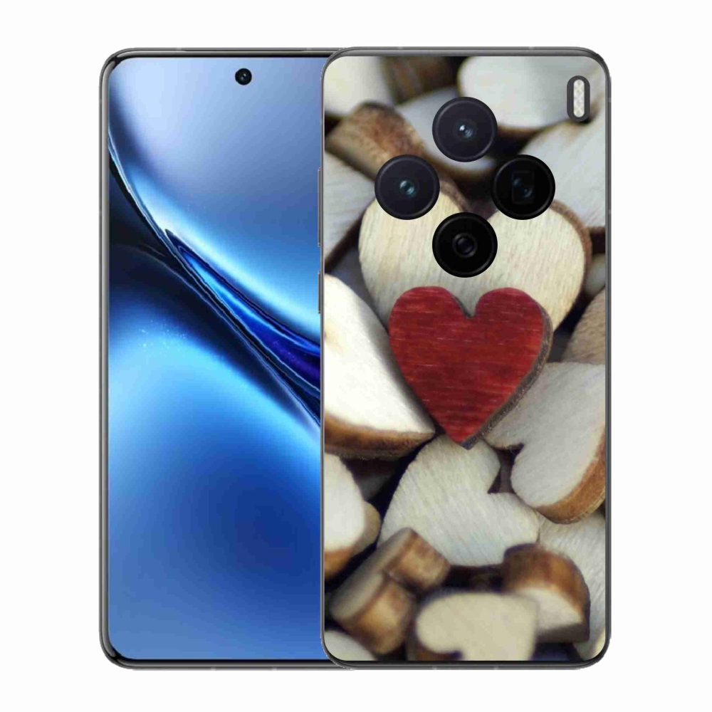 Gél borítás mmCase a Vivo X200 5G készülékhez - gravírozott piros szív