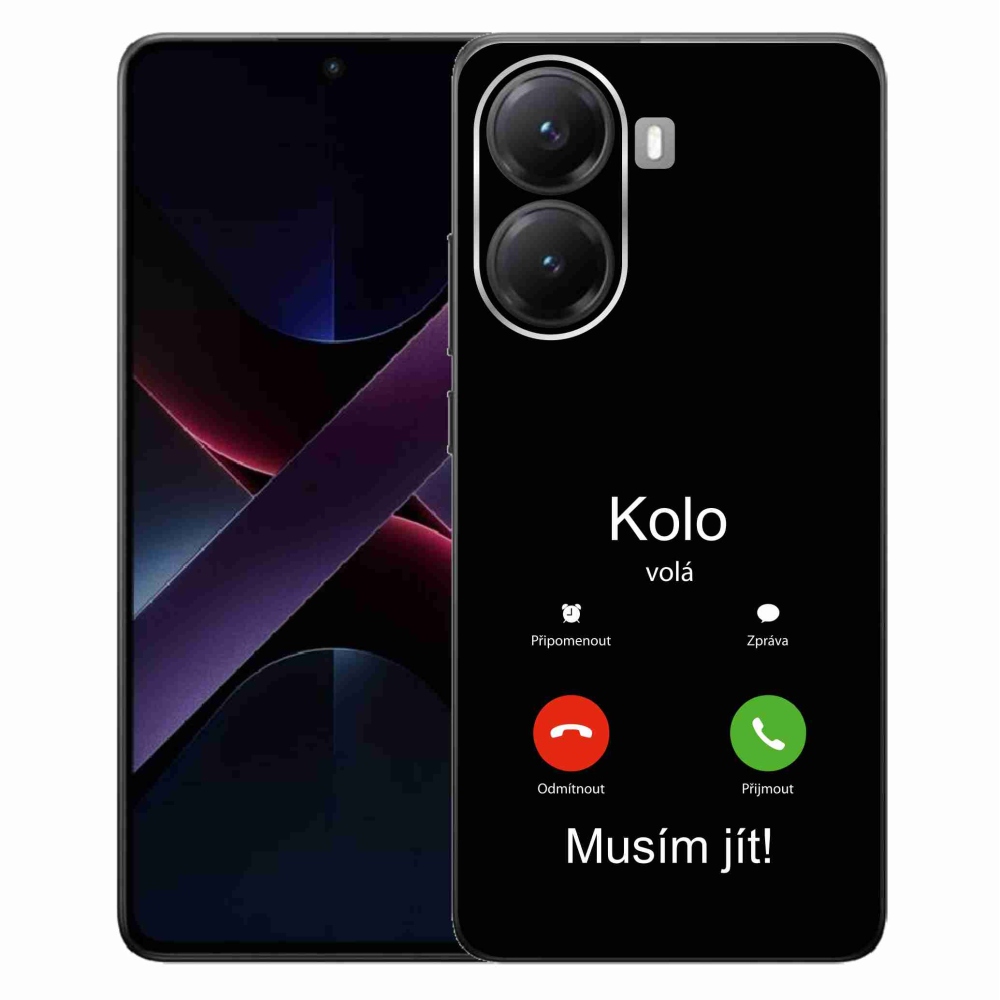 Gél borítás mmCase a Xiaomi Poco X7 Pro 5G-n - kerek hívások fekete háttérrel