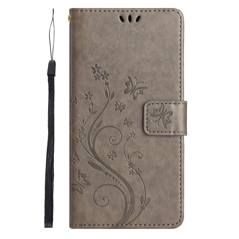 Virágok könyvtáska iPhone 17 készülékhez - szürke