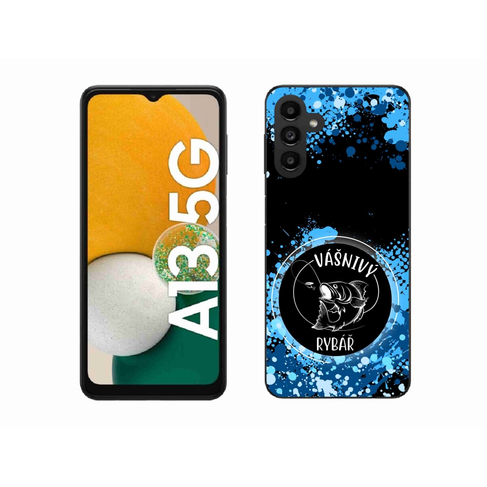 Gél borítás mmCase Samsung Galaxy A13 5G - szenvedélyes halász fekete háttérrel