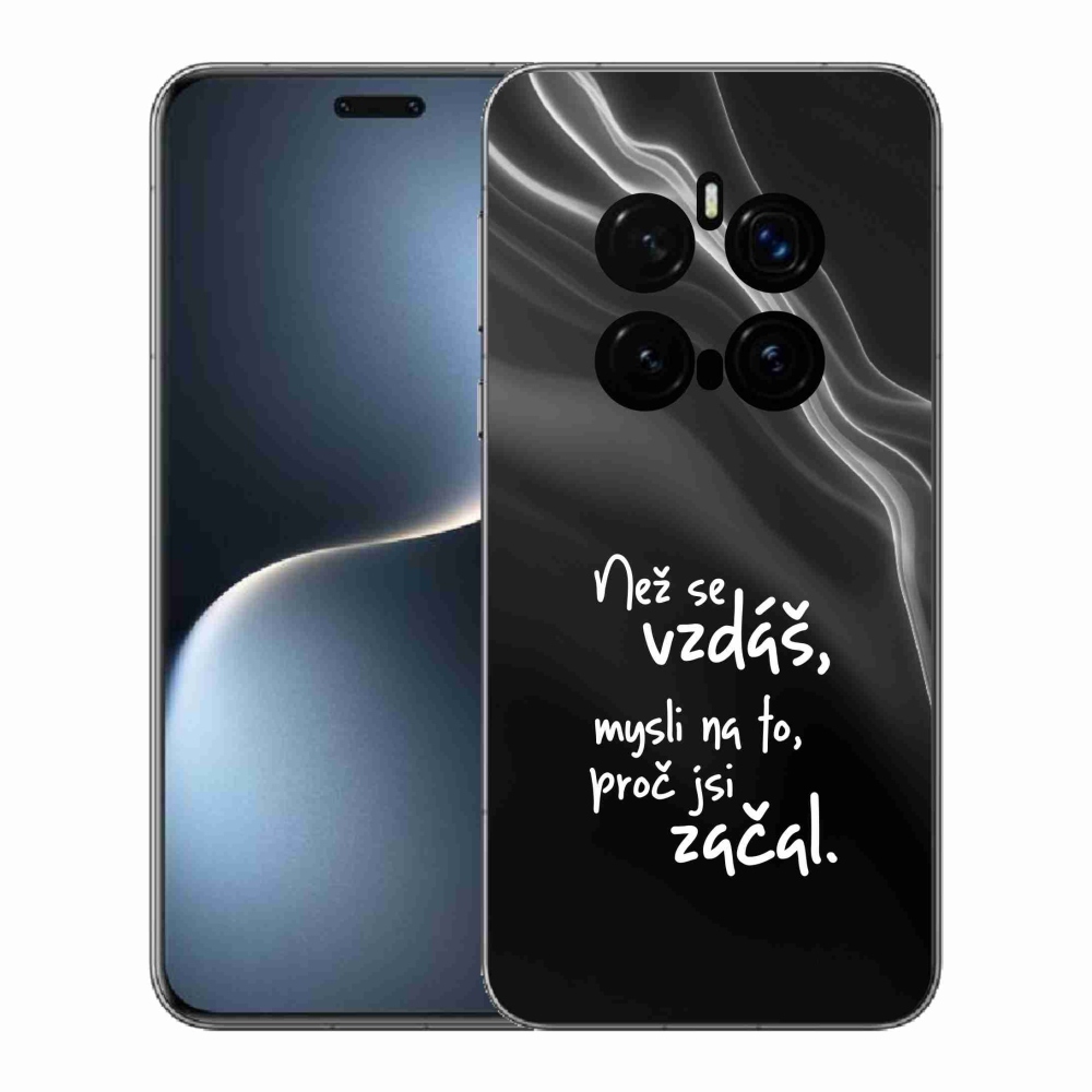 Zselés borítás mmCase a Honor Magic 7 Pro 5G készülékhez - Idézet 2 fekete háttér