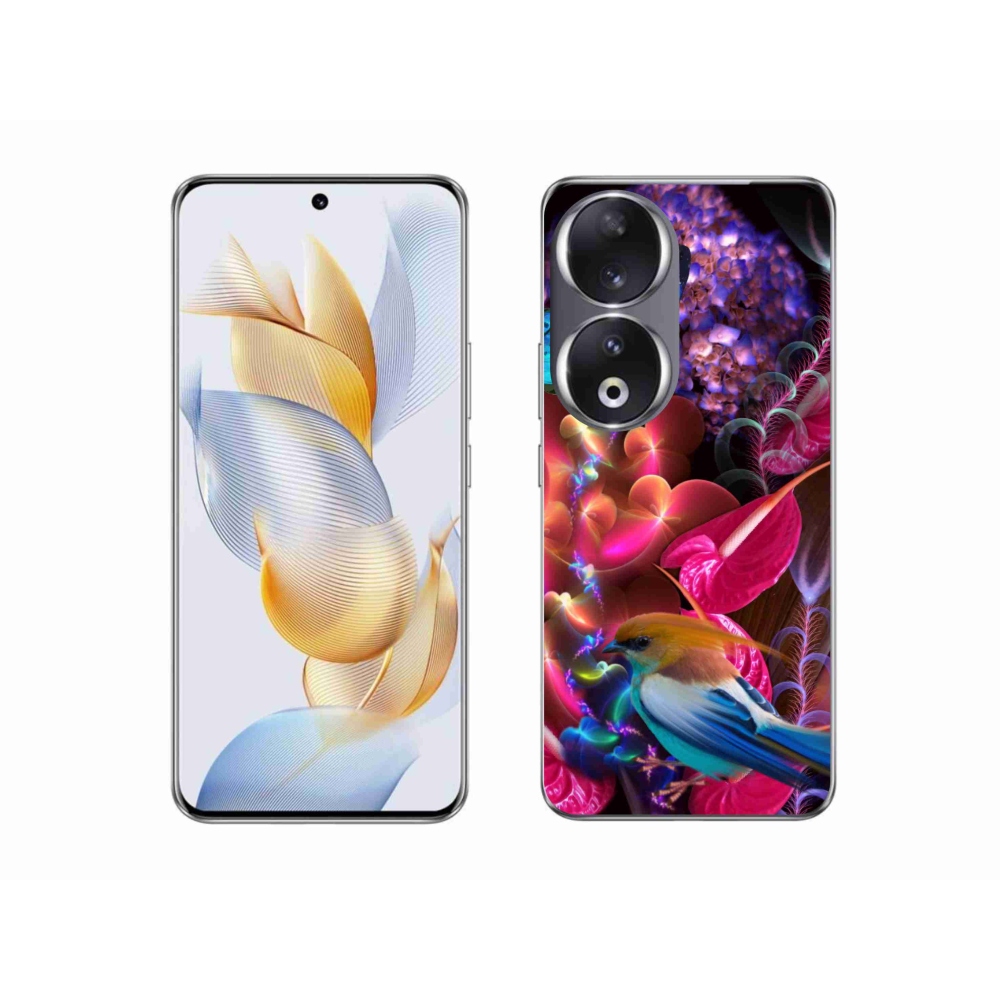 Zselés borító mmCase a Honor 90-hez - színes virágok