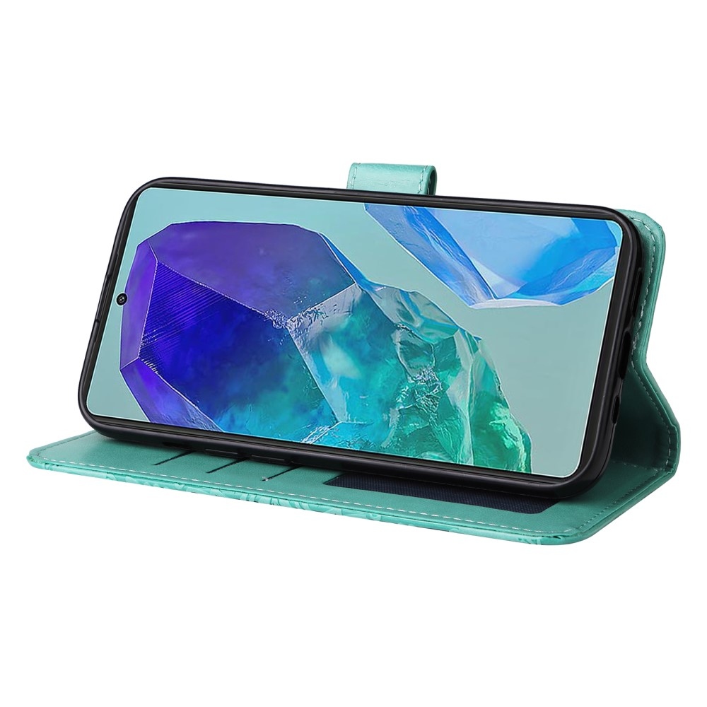 Napraforgó könyvtáska Samsung Galaxy M55 5G - teal - teal