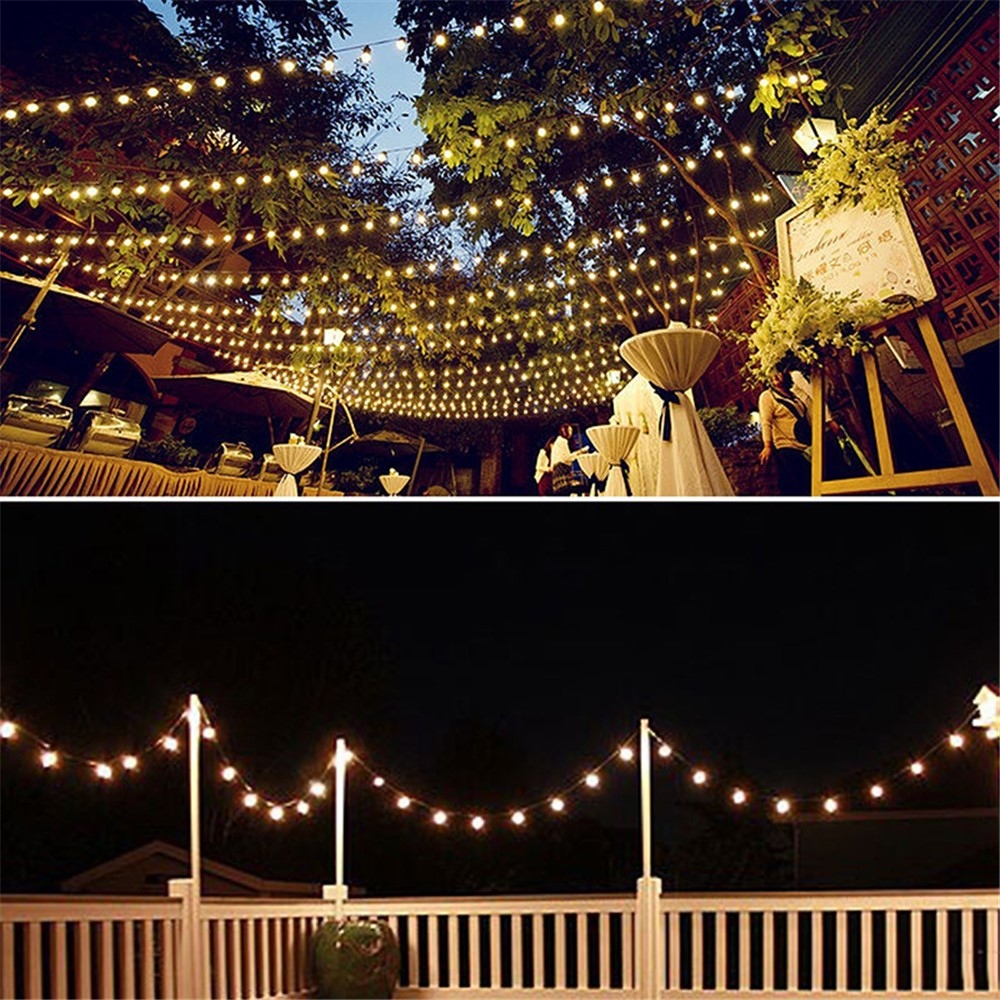 Kerti napelemes lámpa dekoráció kristályhatással 12 m 100 LED - fehér fény