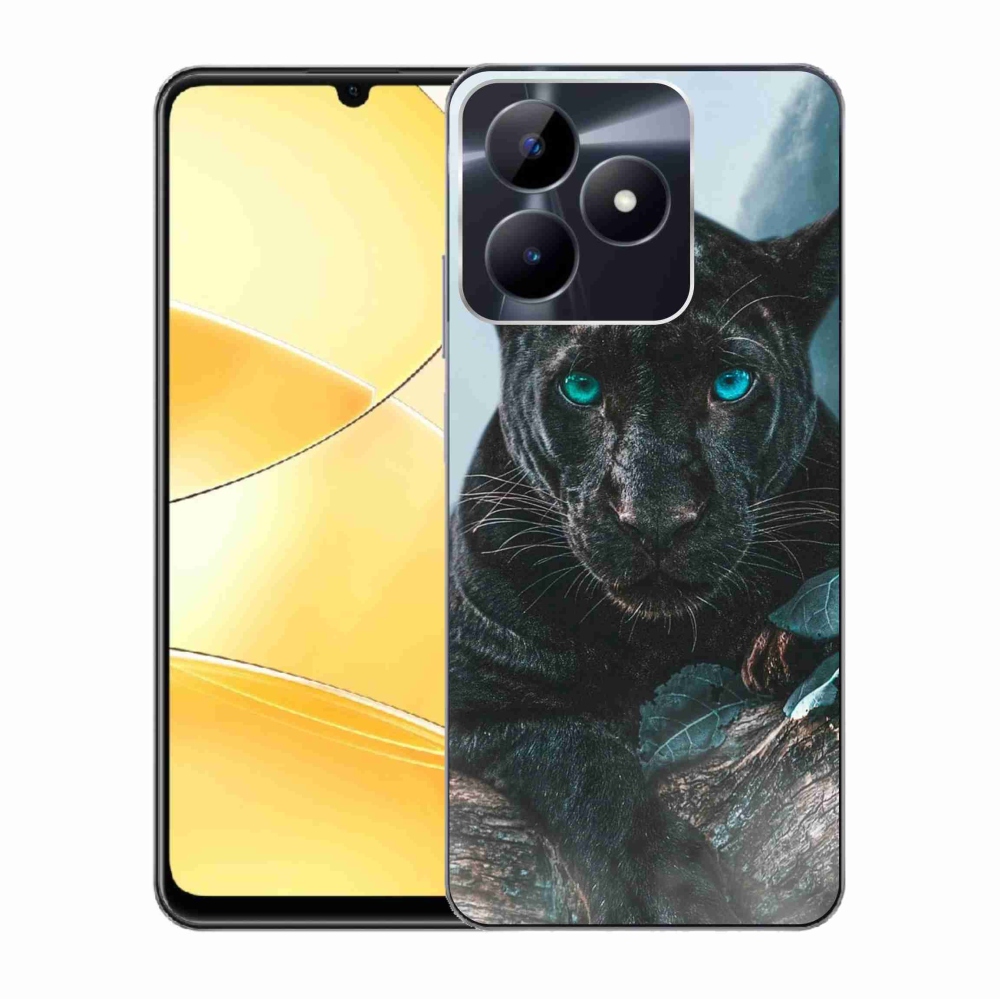 Zselés borítás mmCase a Realme C51/C53 készülékhez - fekete párduc