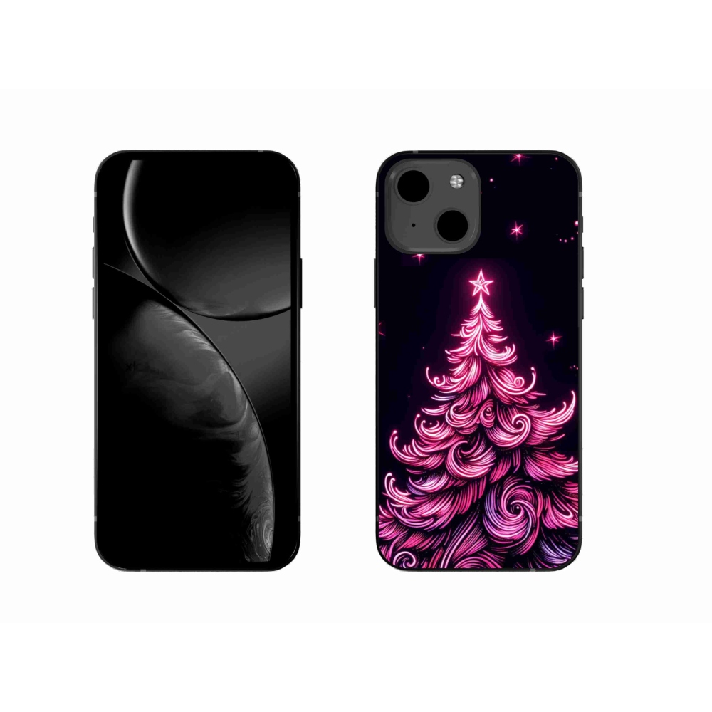 Gél borítás mmCase iPhone 13 6.1 készülékhez - neon karácsonyfa 2