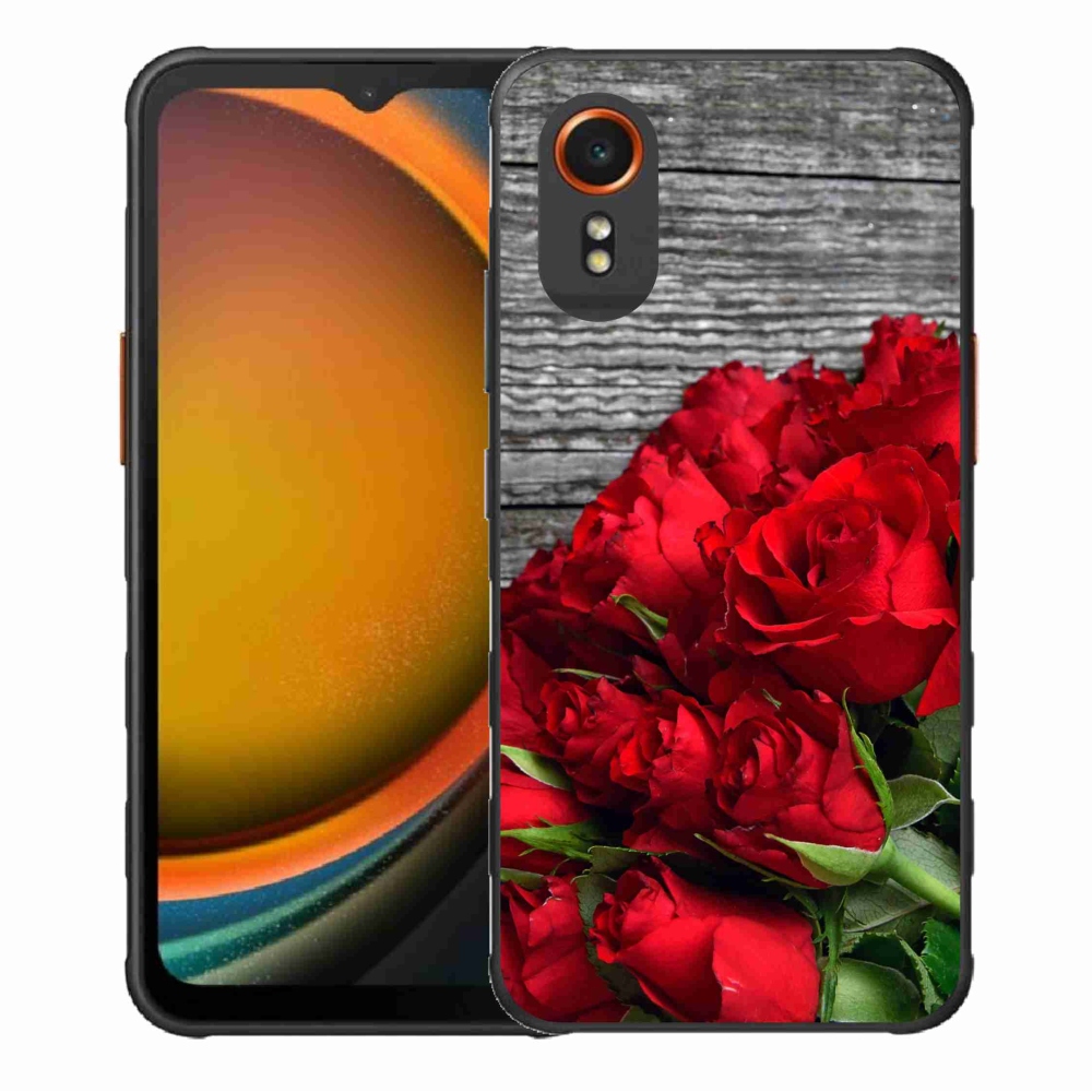 Gél borítás mmCase Samsung Galaxy Xcover 7 készülékhez - piros rózsa