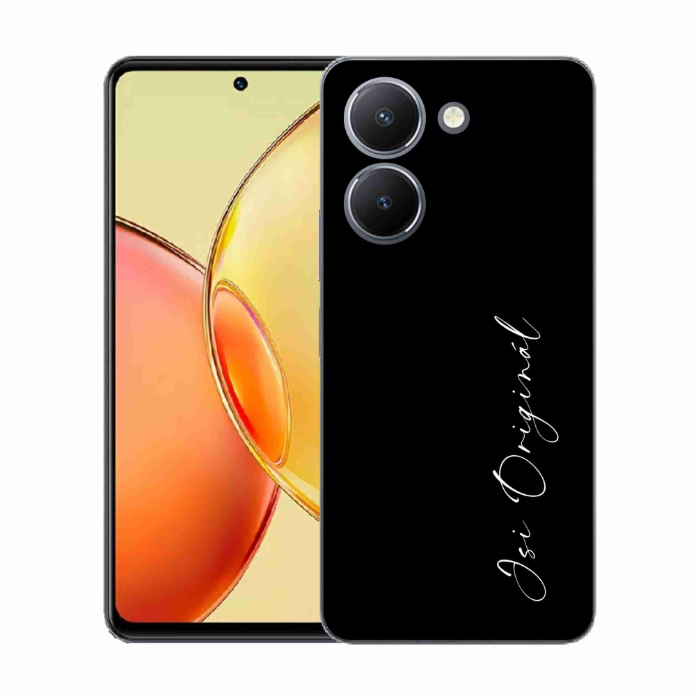 Gél borító mmCase a Vivo Y36 - Ön az eredeti fekete háttérrel