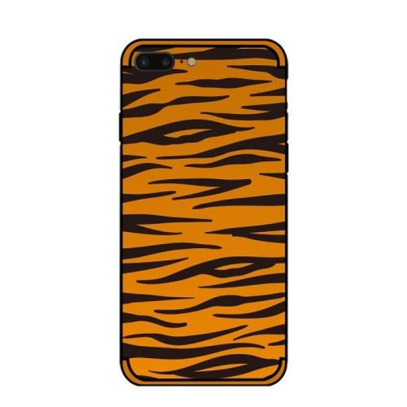 Dzsungel zselés tok motívummal iPhone 8 Plus és iPhone 7 Plus készülékhez - barna zebra