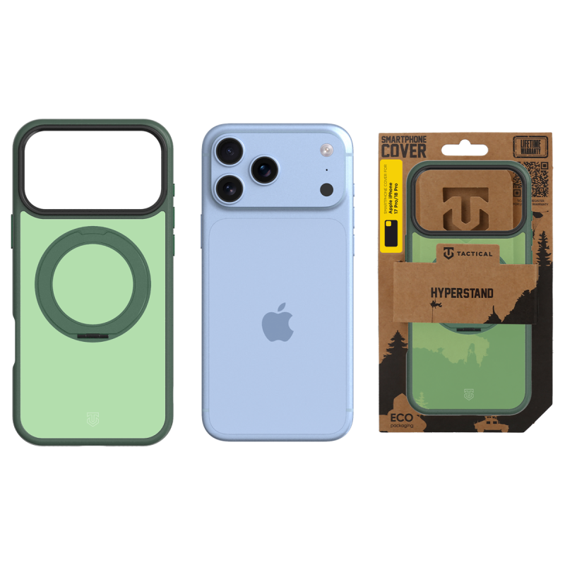 Tactical MagForce Hyperstand tok az Apple iPhone 17 Pro/18 Pro készülékhez, Forest Green színben