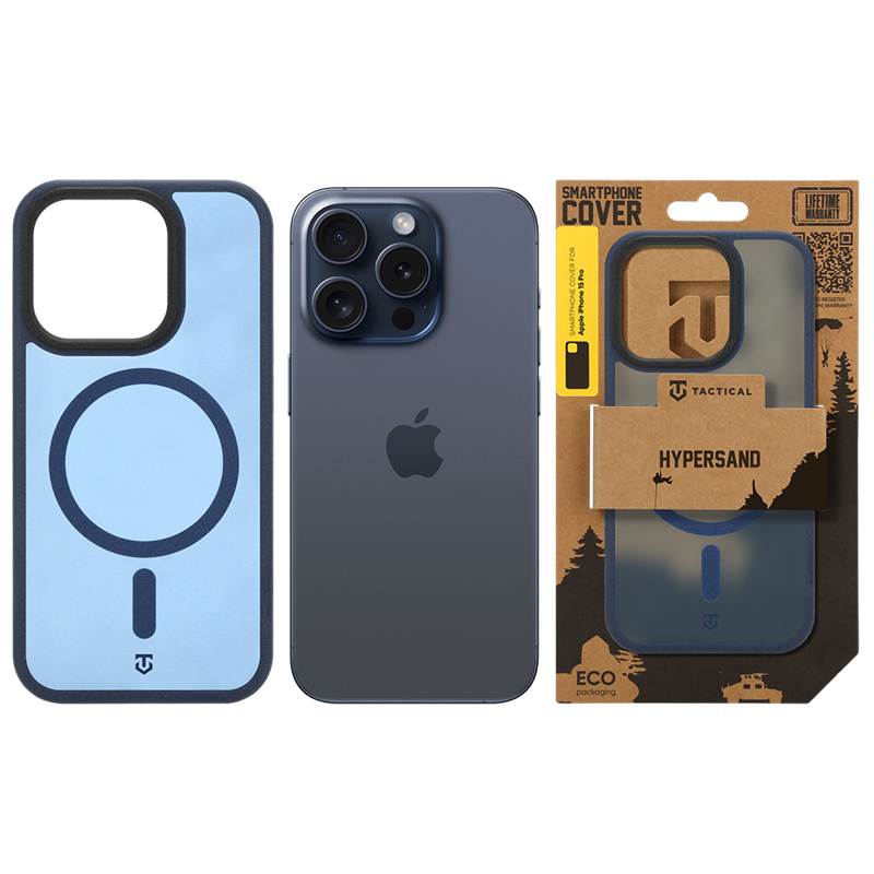 Tactical MagForce Hypersand tok az Apple iPhone 15 Pro-hoz, mélykék