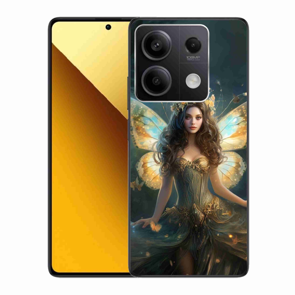 Gél borítás mmCase a Xiaomi Redmi Note 13 5G - pillangó nőhöz